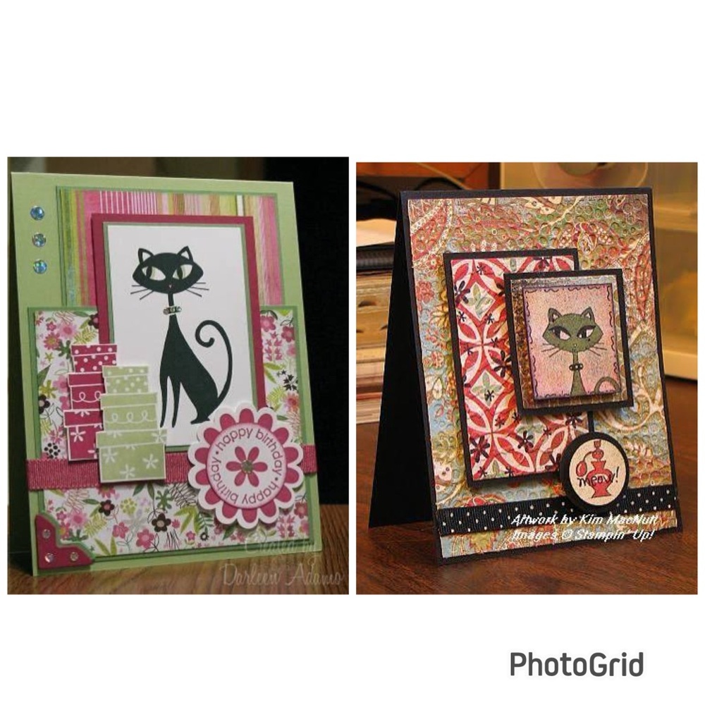 ✨Stampin’Up • “Cool Cat” Wood Mounted Rubber Stamp Set - Picture 5 of 8